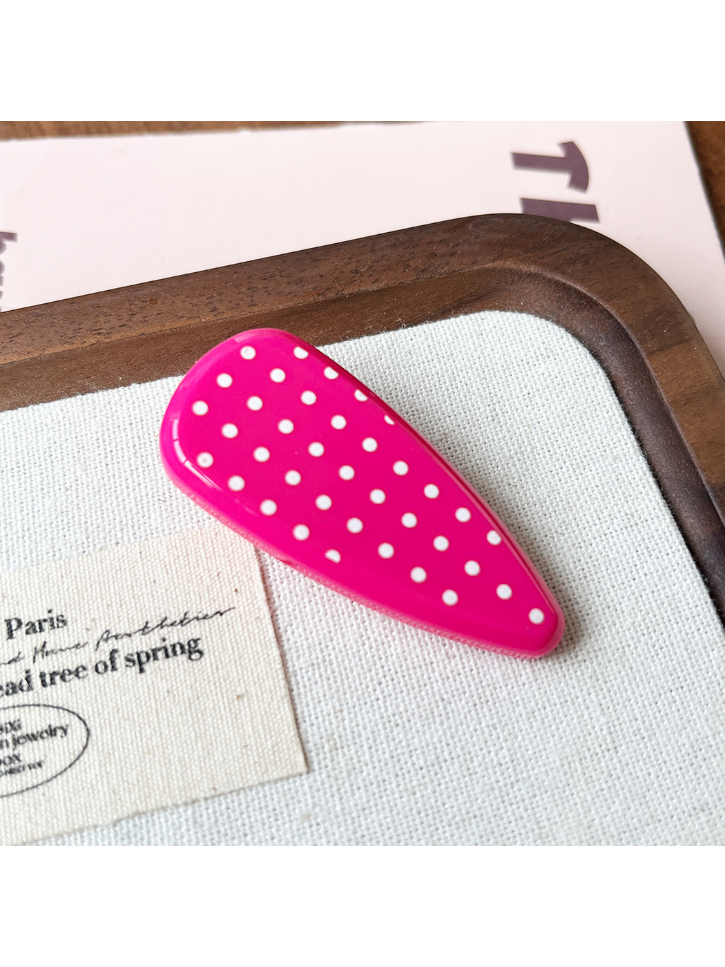 Beau - Polka Dot Candy Color Acetate Duckbill Hair Clip