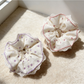Gifty - Polka Dot Lace Trim Hair Scrunchie
