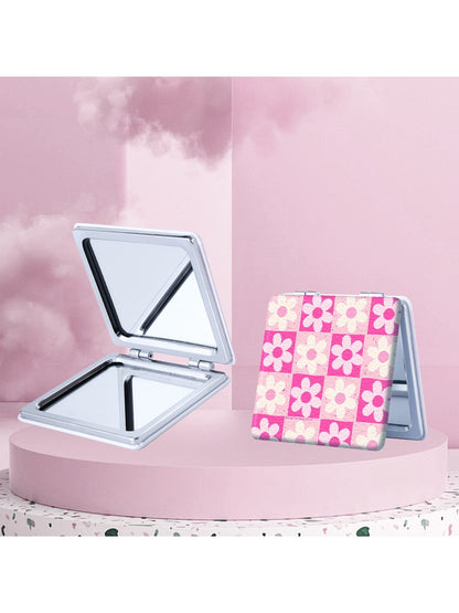 Mirroray - Floral Print Folding Glass Makeup Mirror
