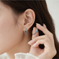 Earedge - Geometric Blue Gradient Alloy Earrings