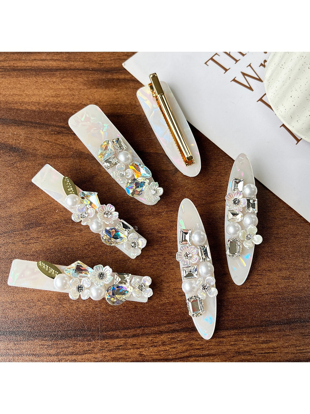Beau - Modern Minimalist Embellished Side Hair Clip
