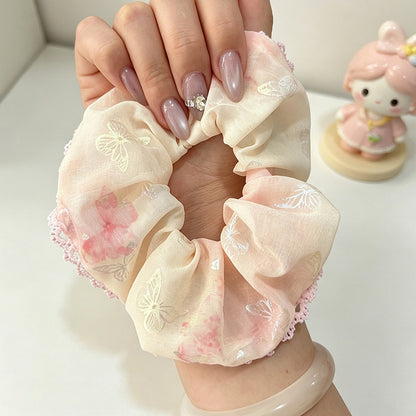 Gifty - Butterfly Print Polyester Scrunchie