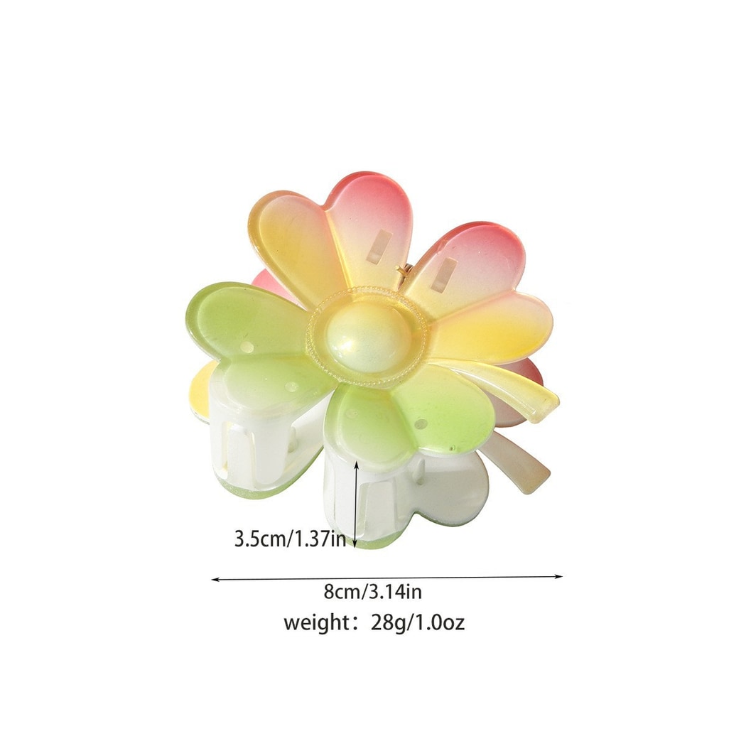 Beau - Layered Flower Petal Decorative Claw Clip