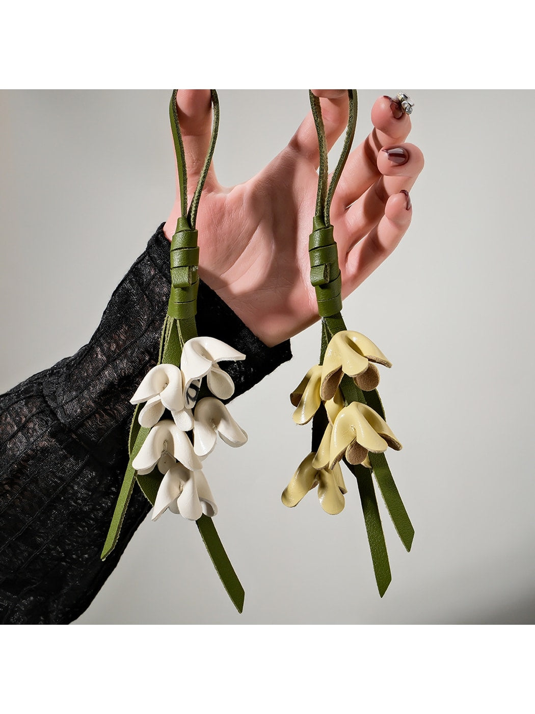 Keypus - Faux Leather Osmanthus Flower Bag Charm