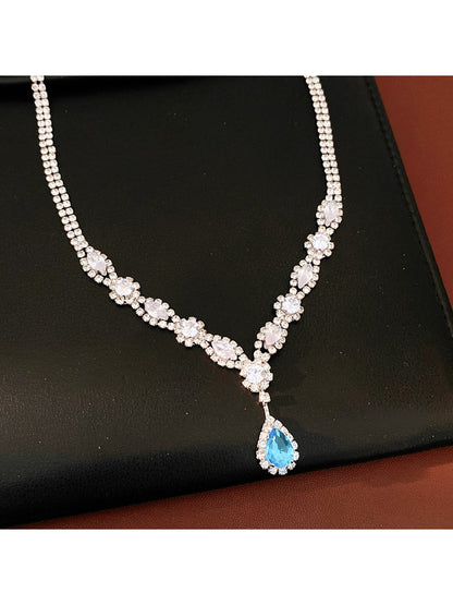 Nozari - Light Luxury Drop Necklace and Stud Earrings