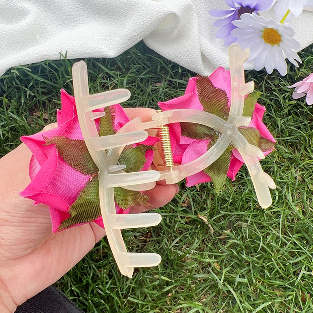 Beau - Bright Rose Shape Sweet Style Claw Clip