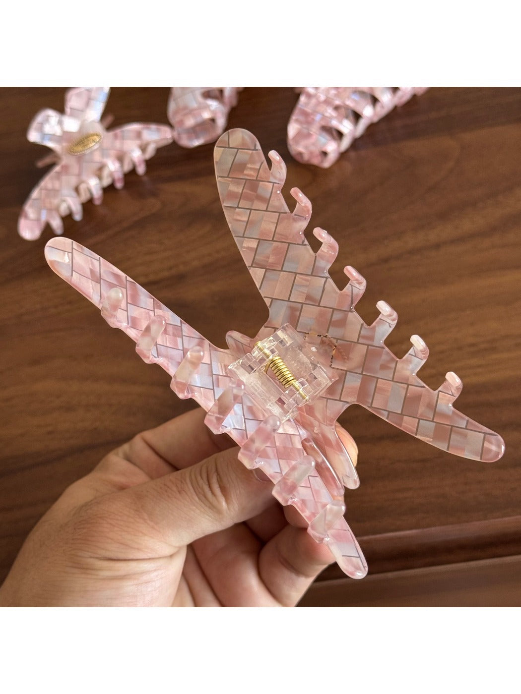 Beau - Iridescent Check Hair Clip