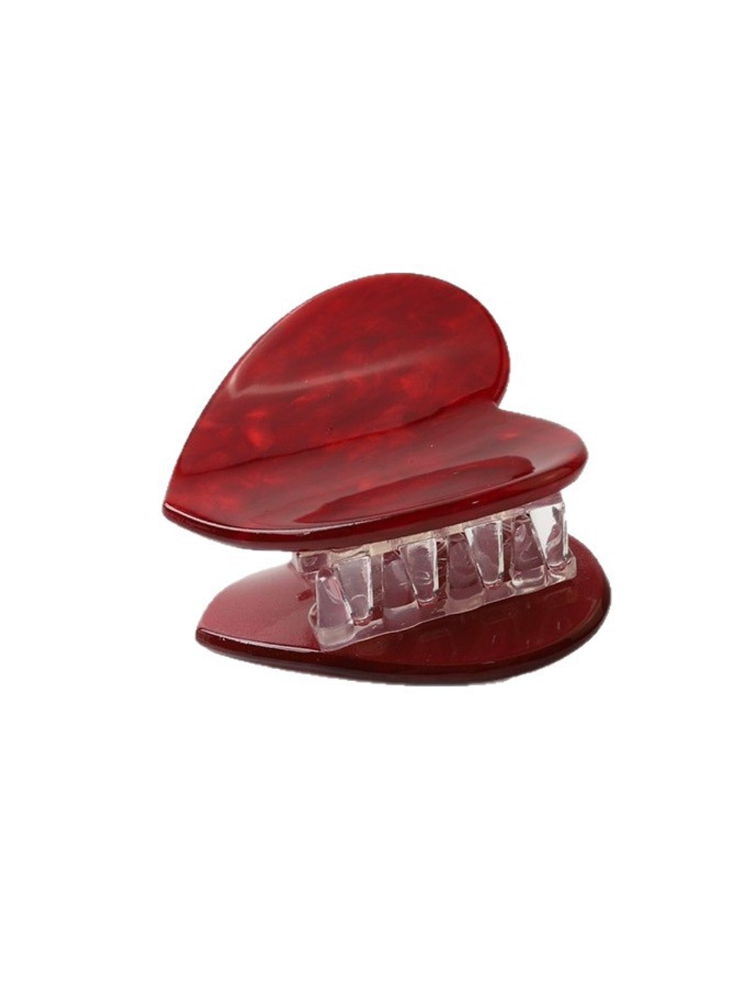 Beau - Simple Heart Design PVC Hair Claw Clip