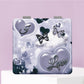 Mirroray - Y2K Heart Print Foldable Makeup Mirror