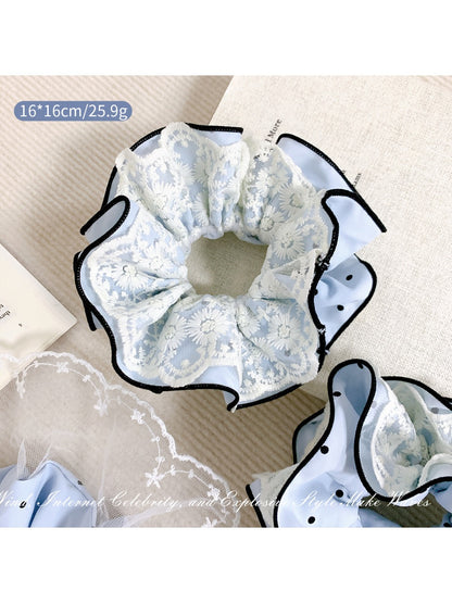 Gifty - Four-layer Hair Ring with Polked Lace