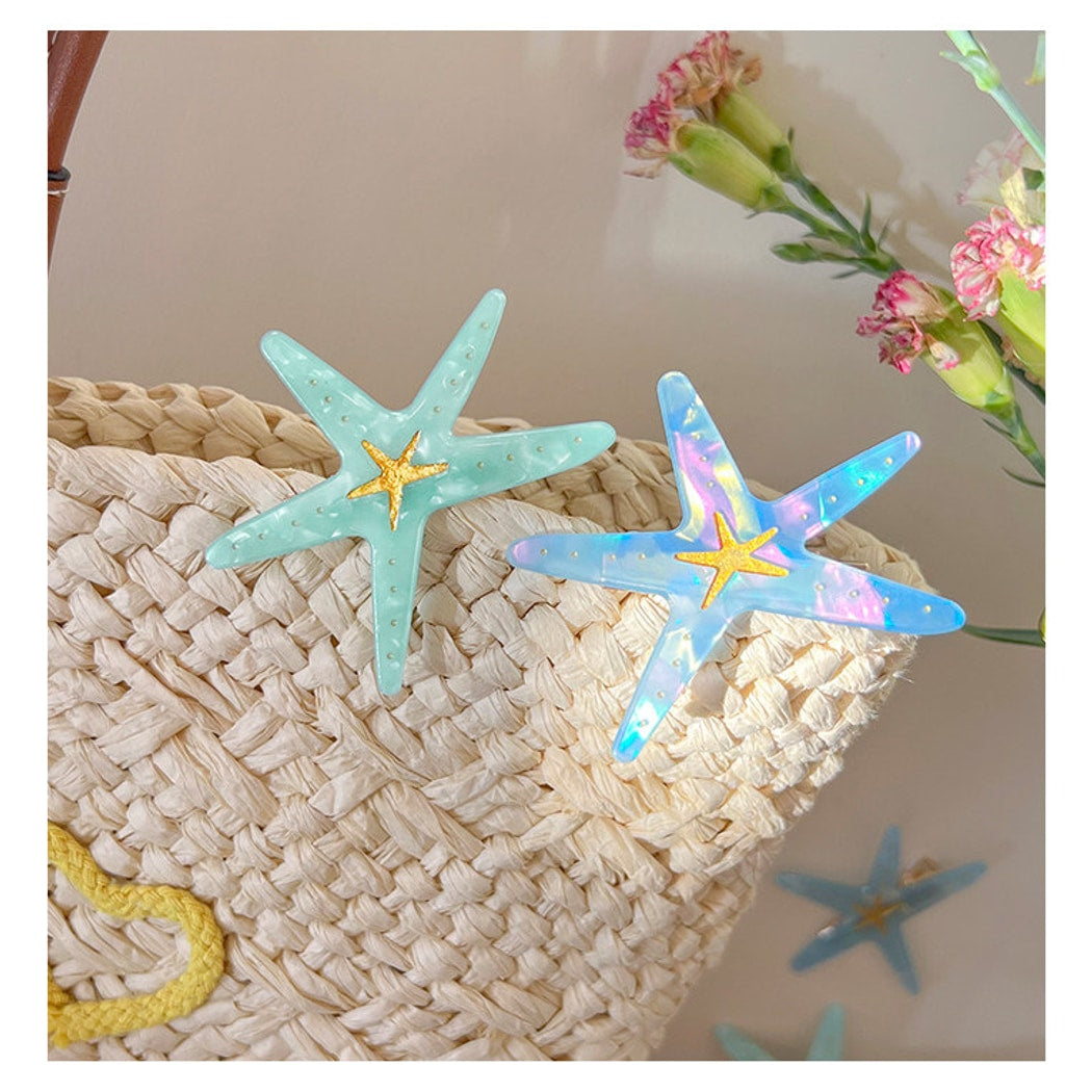 Beau - Cute Starfish Acrylic Hair Clip