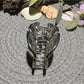 Close-up of Beau leaf shaped hair clip showing textured details