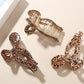 Beau - Retro Leopard Pattern Bow Form Claw Clip