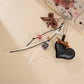 Keypus - Faux Leather Heart Bow Purse Charm Keychain