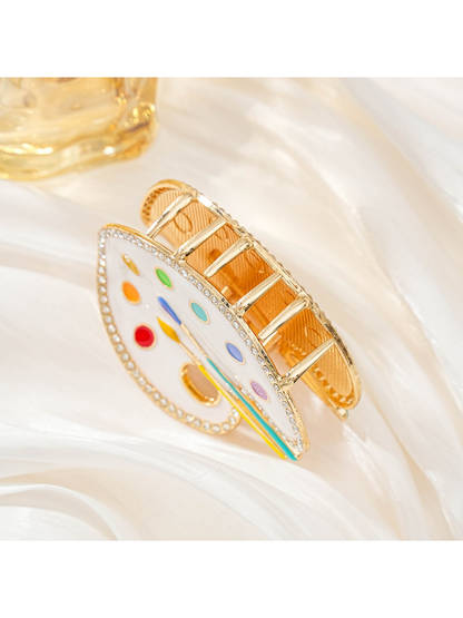 Beau - Alloy Paint Palette Shape Claw Clip