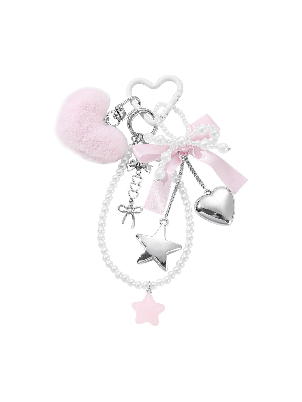 Keypus - Y2K Sweet Bow Cherry Bag Charm Keychain