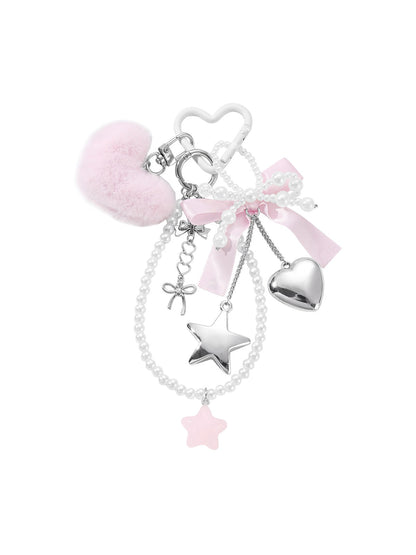 Keypus - Y2K Sweet Bow Cherry Bag Charm Keychain