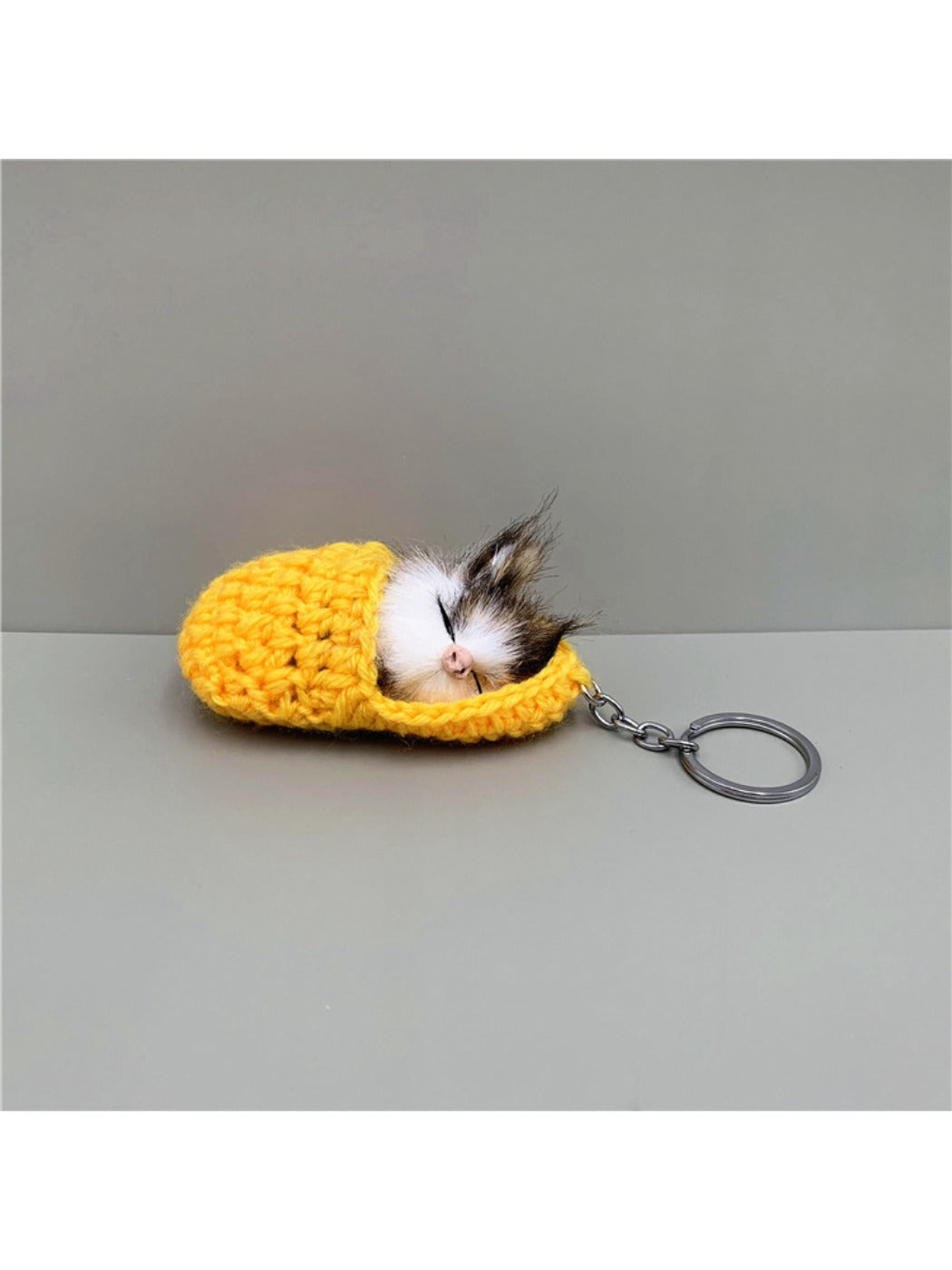 Keypus - Sleeping Cat Shaped Bag Charm Keychain