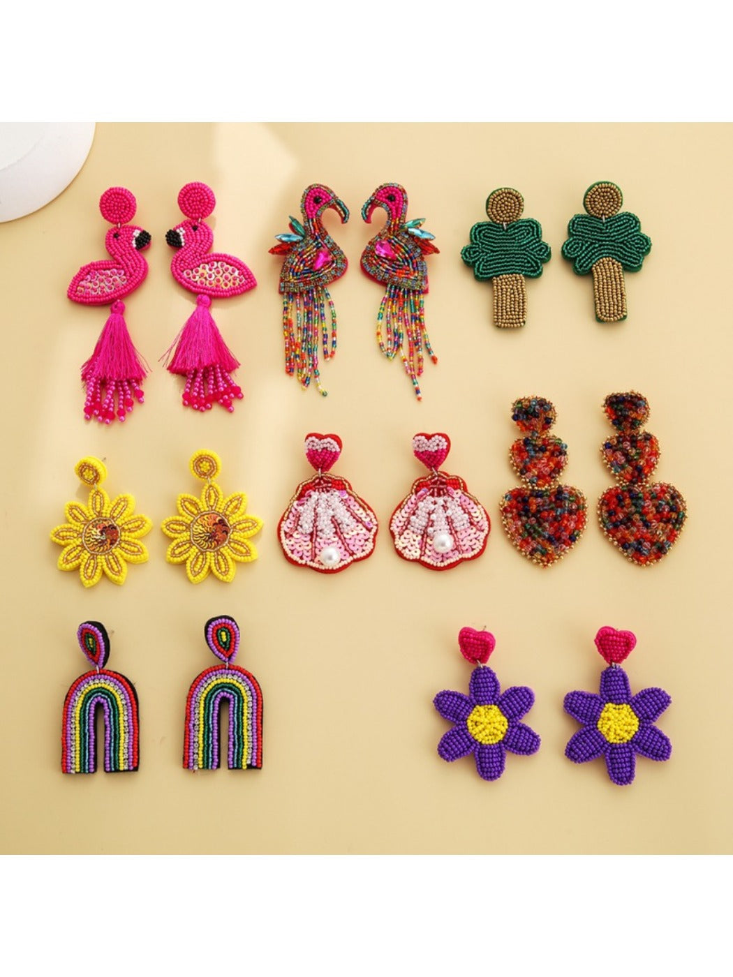 Earedge - Tropical Inspired Dangling Bead Earrings