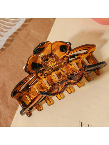 Beau - Elegant Flower Shaped Long Strip Claw Clip