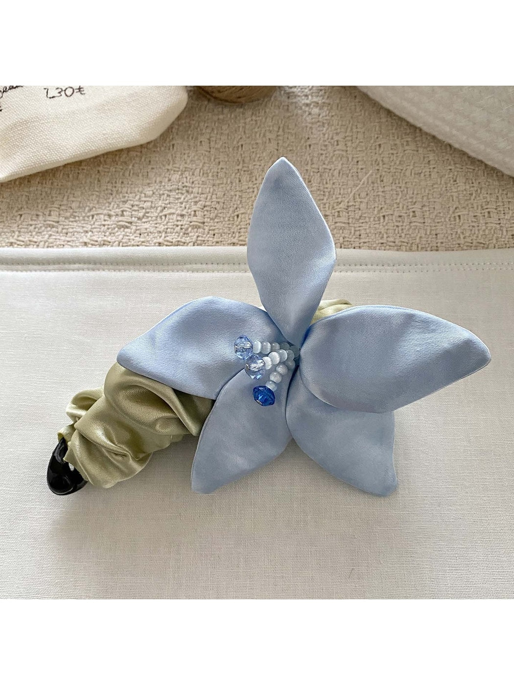 Beau - Lily Flower Satin Look Banana Clip