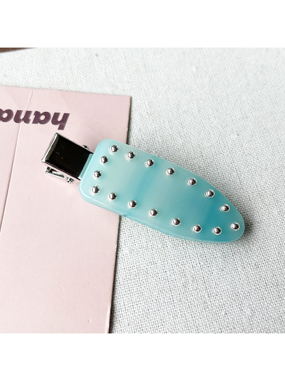 Beau - Geometric Ring Detail Acetate Duckbill Hair Clip
