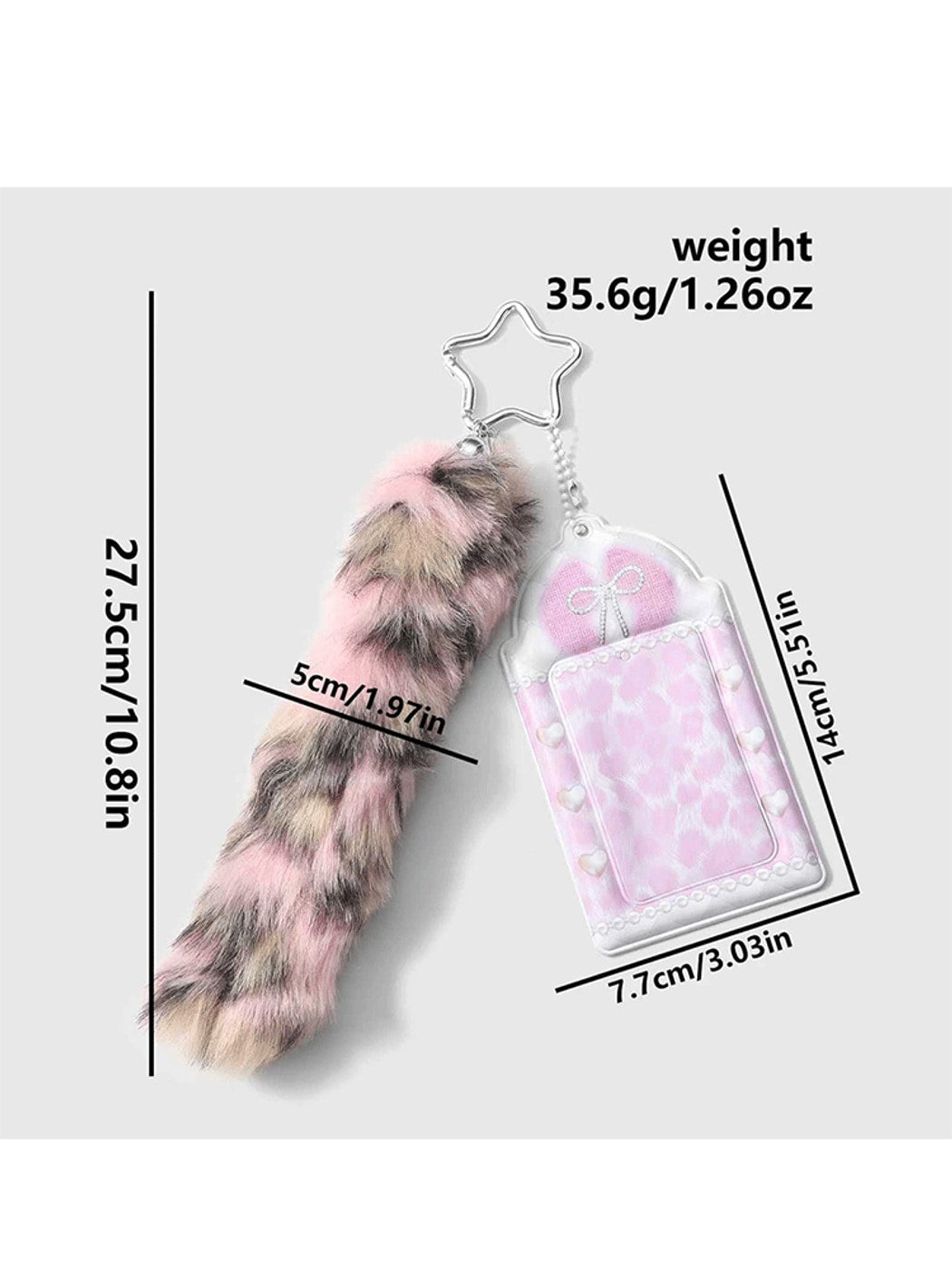 Keypus - Leopard Print Tail Key Ring Keychain Bag Charm