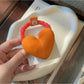 Gifty - Padded Heart Polyester Fabric Hair Tie