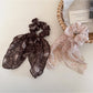 Gifty - Paisley Ribbon Tail Polyester Scrunchie