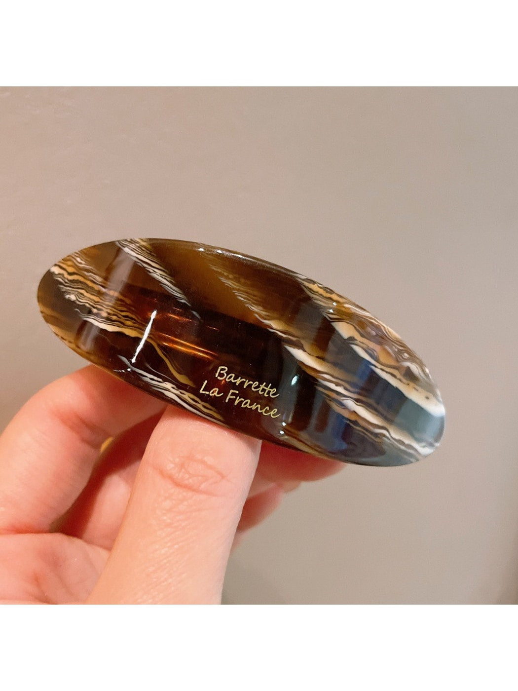 Beau - Simple Acetate Fiber Alloy Oval French Barrette