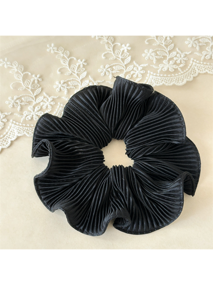 Gifty - Pleated Satin Look Ruffle Hair Scrunchie