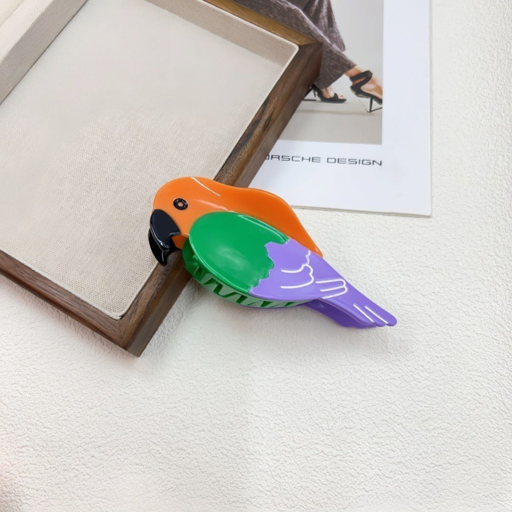 Beau - Parrot-Shaped Multicolor Hair Claw