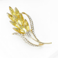 Brovia - Sparkling Wheat Ear Floral Accent Brooch