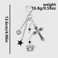 Keypus - Y2K Dark Style Cross Wing Keychain