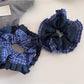 Gifty - Blue Plaid Scrunchie Hair Tie