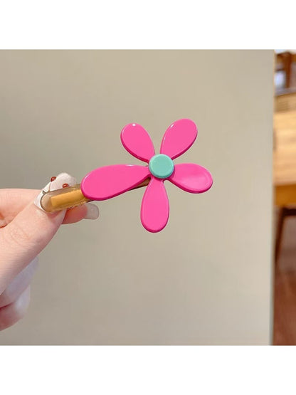 Beau - Floral Bar-Shaped Hair Clip
