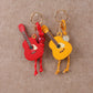 Keypus - Minimalist Guitar Pendant PU Bag Charm Keychain