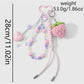 Keypus - Y2K Beaded Strawberry Heart Bag Charm Keychain