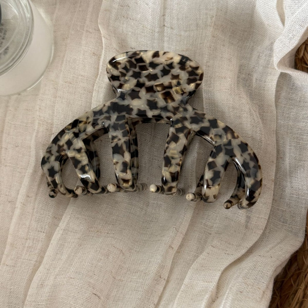 Beau - Irregular Acetate Fiber Alloy Claw Clip