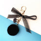 Keypus - Lace Bow Pompom Bag Charm Keychain