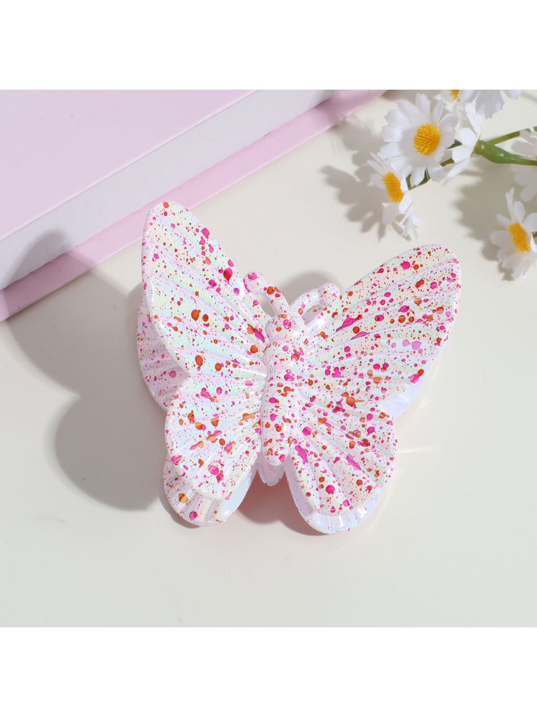 Beau - Printed Butterfly Plastic Fashion Hair Claw Clip