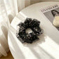 Gifty - Polyester Mesh Edge Floral Print Scrunchie