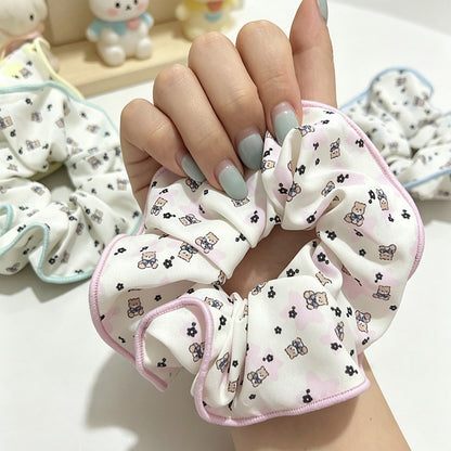 Gifty - High Elastic Bear Print Fabric Scrunchie