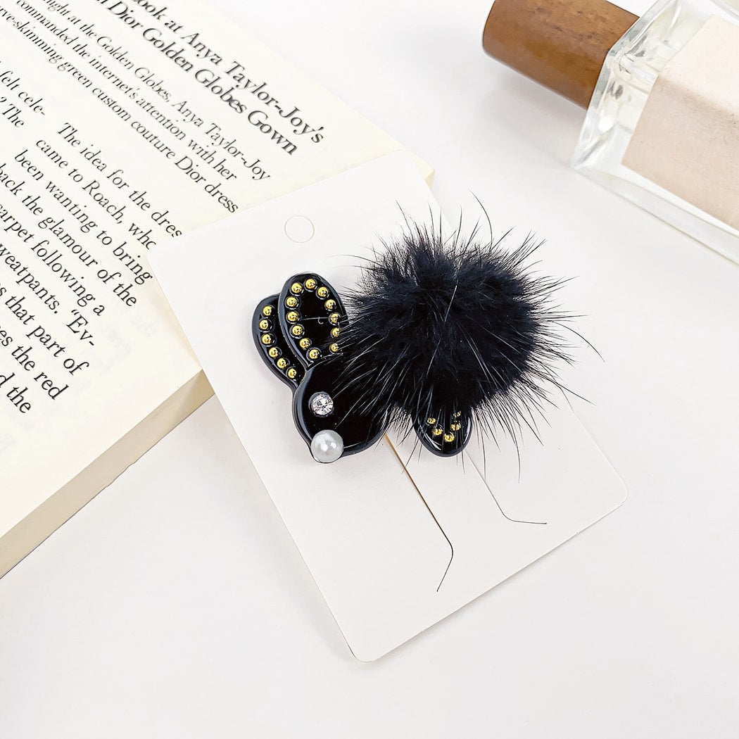 Beau - Cute Plush Rabbit Design Hair Clip