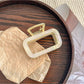 Beau - Square Hollow Acetate Alloy Claw Clip