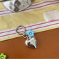 Keypus - Alloy Heart and Flower Bag Hanging Keychain