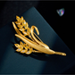 Brovia - Leaf Detail Wheat Ear Dress Accent Brooch