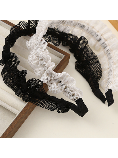 Gifty - Sweet Mesh Ruffle High Crown Headband