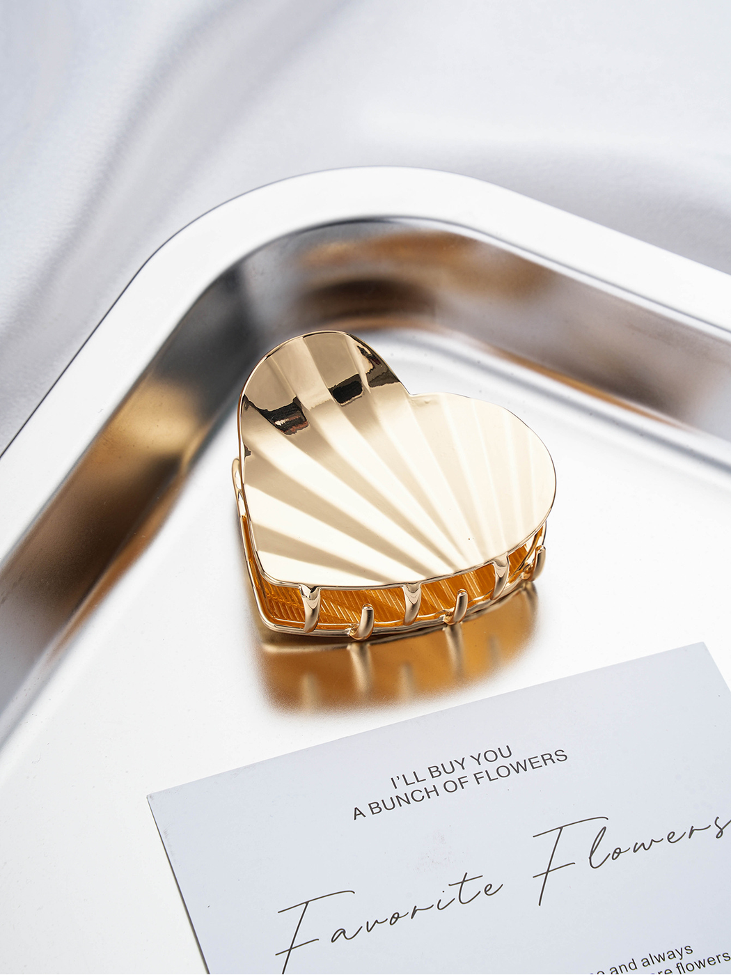 Beau - Heart Design Zinc Alloy Claw Hair Clip