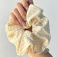 Gifty - Vibrant Yellow Toned Striped Scrunchie